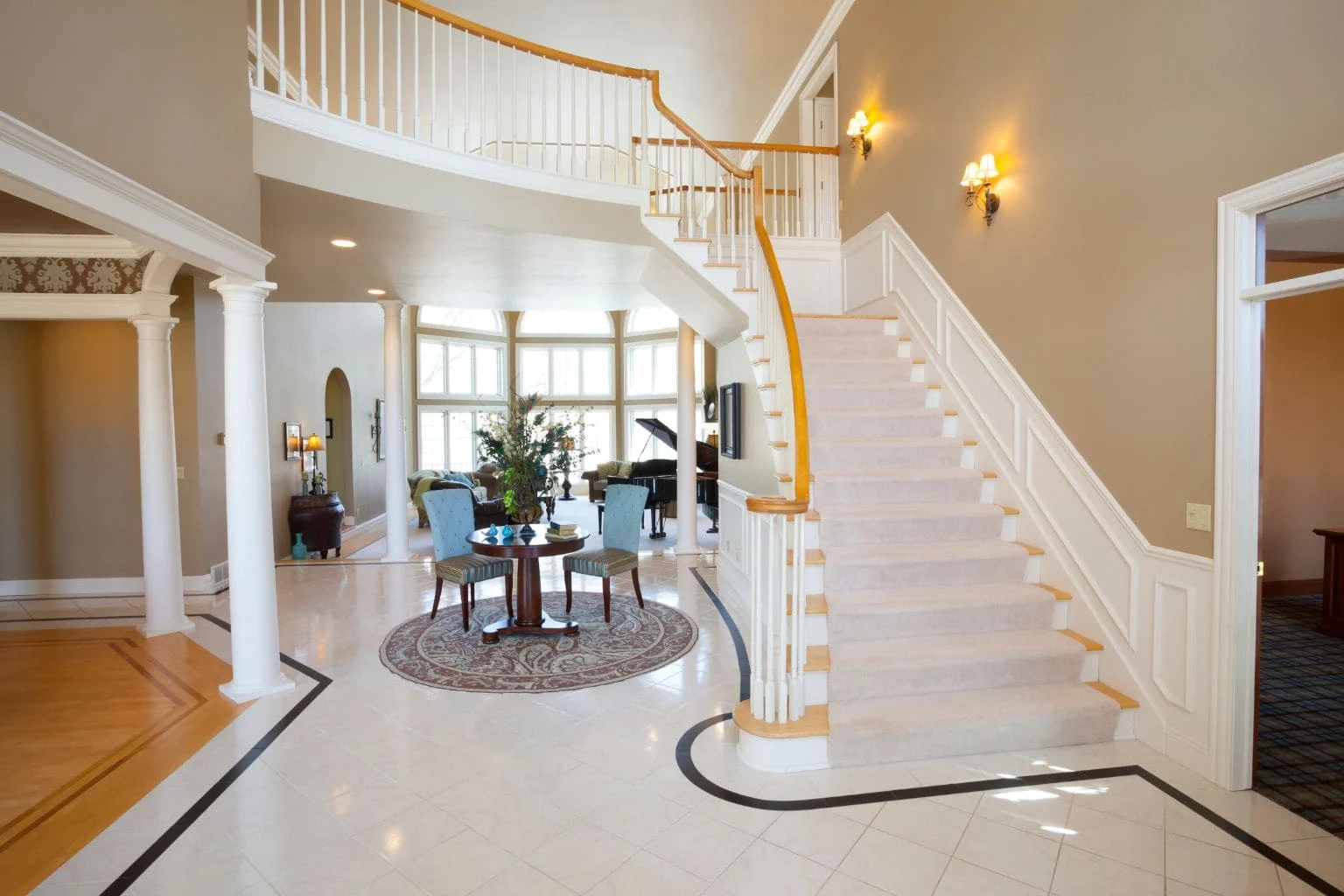 Best Luxury Homes in Clayton a grand entryway