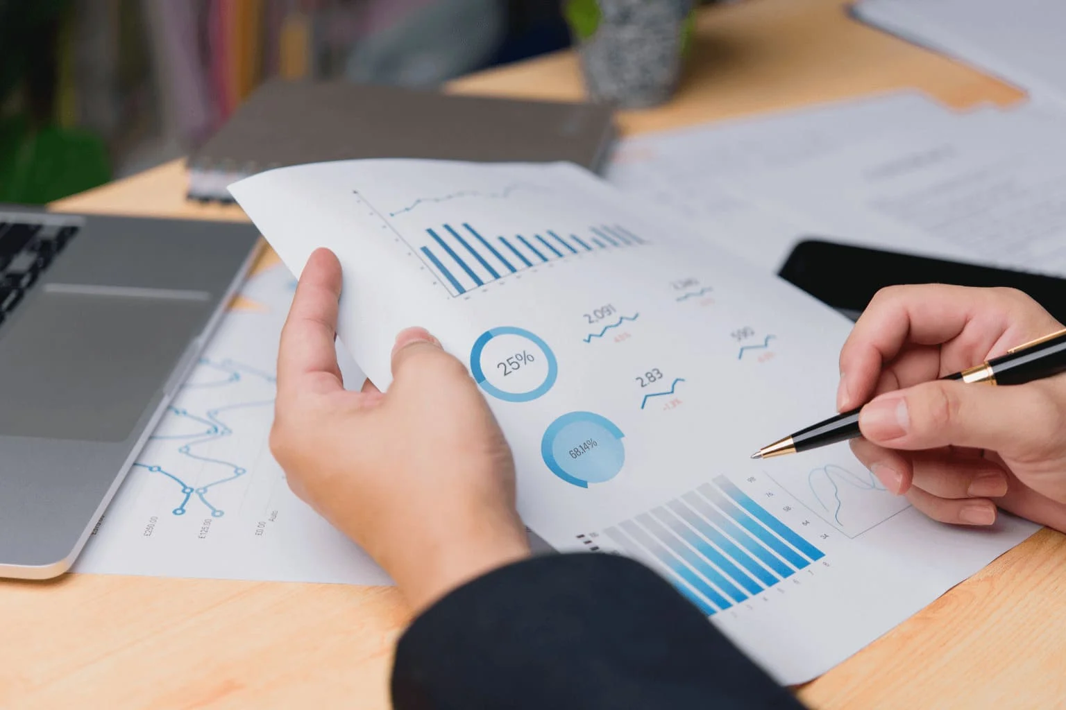 Clayton Realtor Realtor analyzing real estate market data